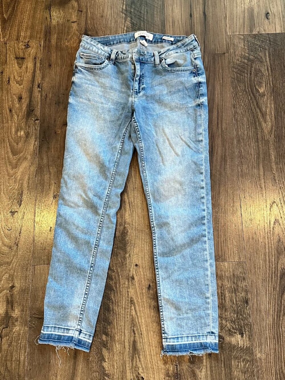 GUC Women's Kenneth Cole Raw Hem Skinny Blue Jeans Size 6